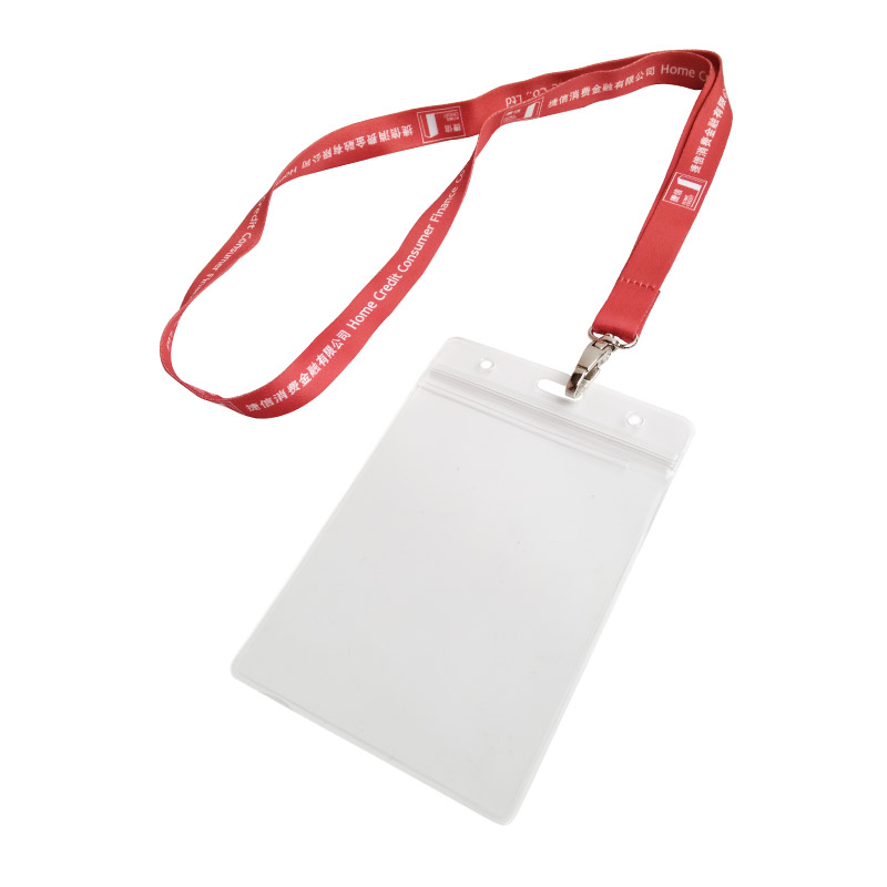 Cord Lanyard & ID Pouch 50cm Red